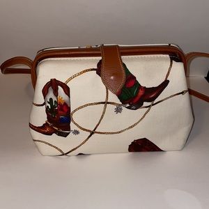 Vintage Rare T. cappella Cowboy boot western shoulder bag Crossbody purse